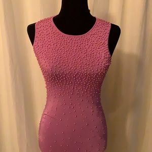 -Etincelle lilac beaded midi -